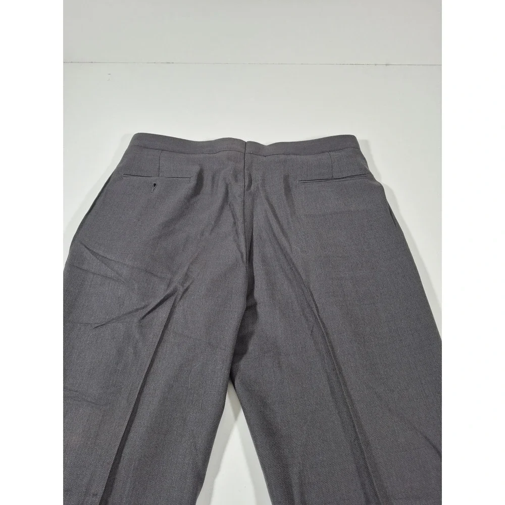 VTG Sansabelt Dress Pants Mens 38x36 Gray Wool Pleated Straight